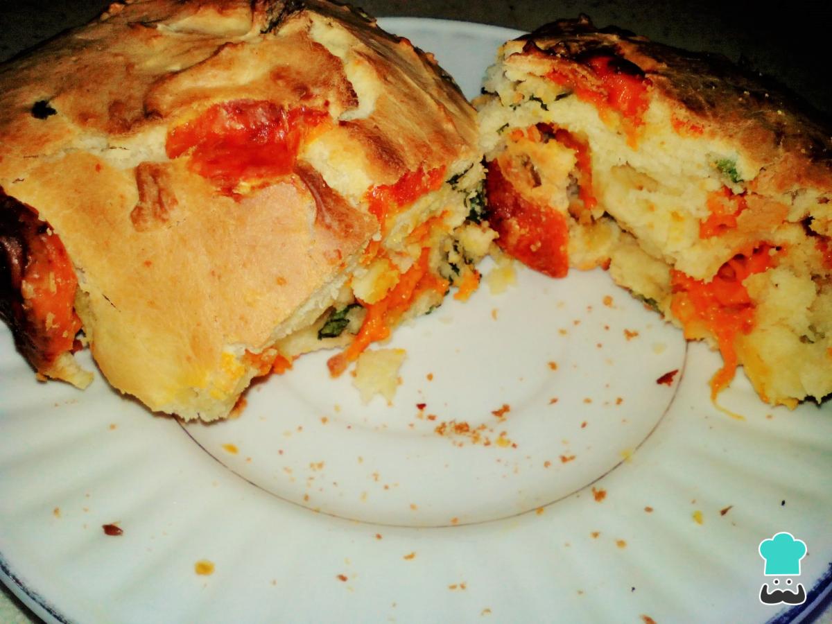 Receta de Pan relleno de verduras