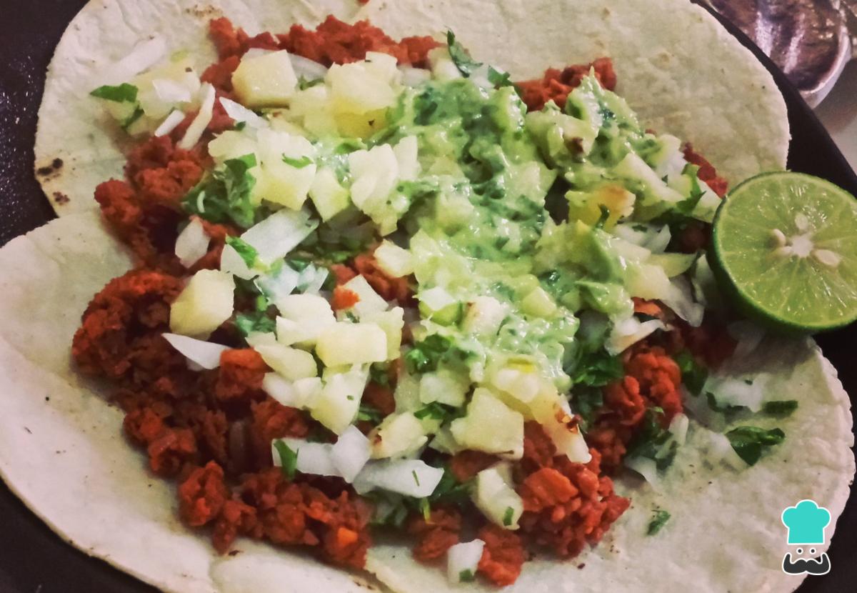 Receta de Soya al pastor con achiote