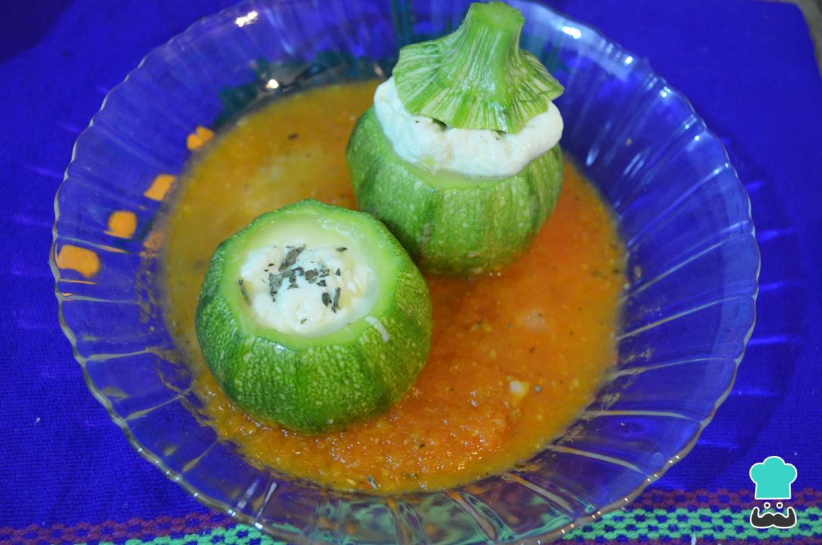 Receta de Calabacitas rellenas de queso
