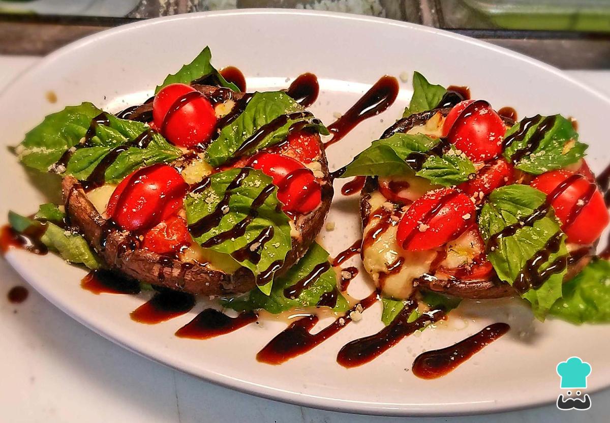 Receta de Ensalada caprese con champiñones