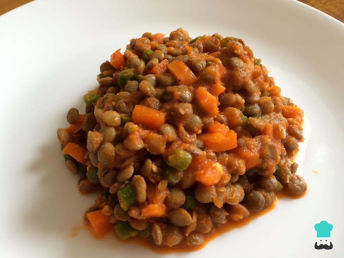 Receta de Lentejas a la napolitana