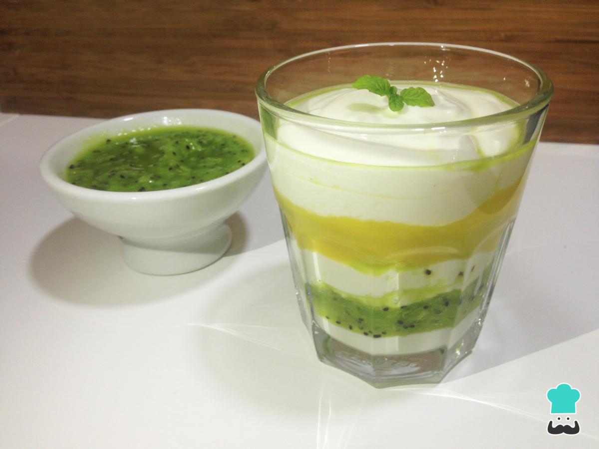 Receta de Postre ligero de mango y kiwi