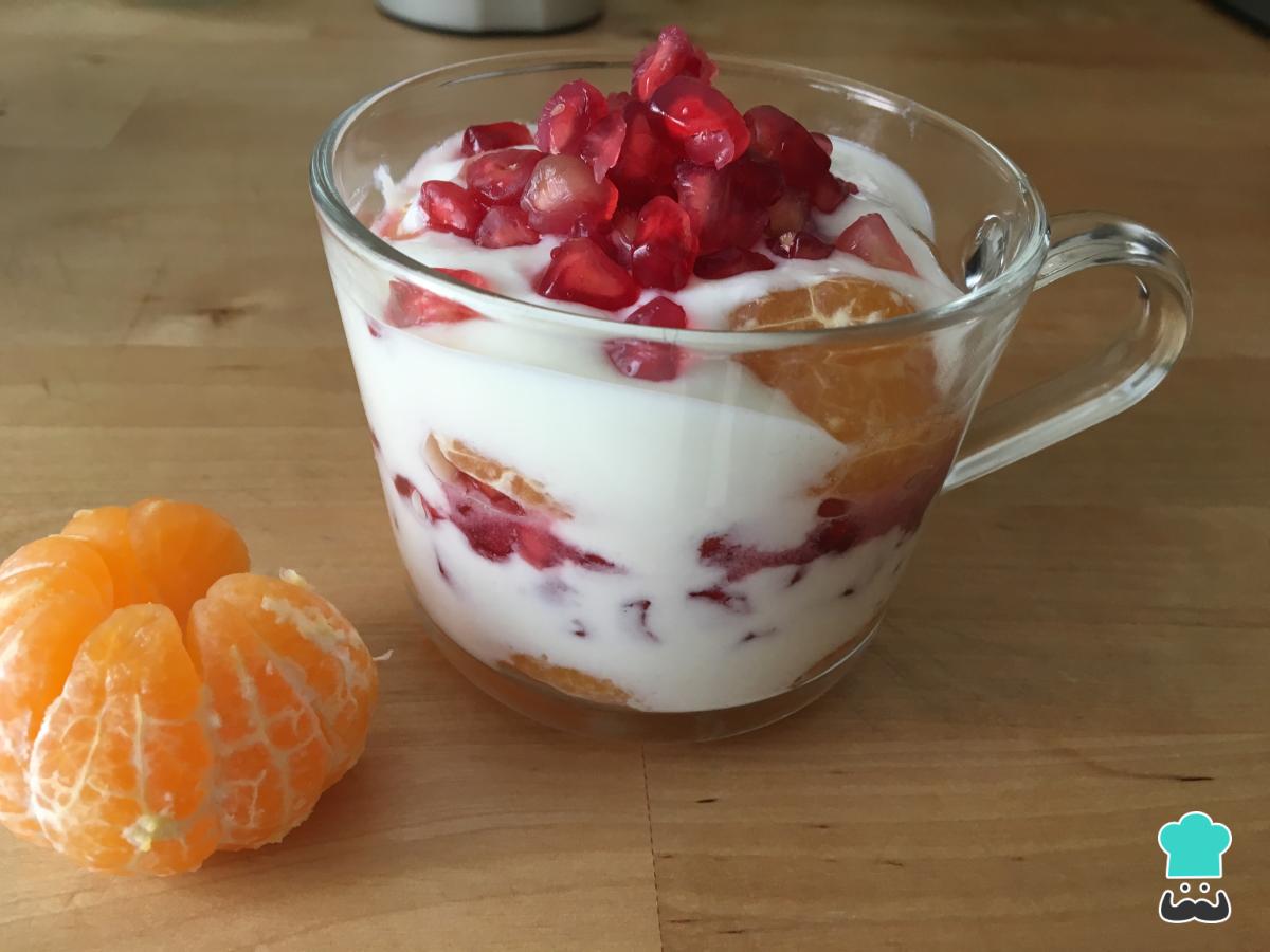 Receta de Postre de granada y yogur
