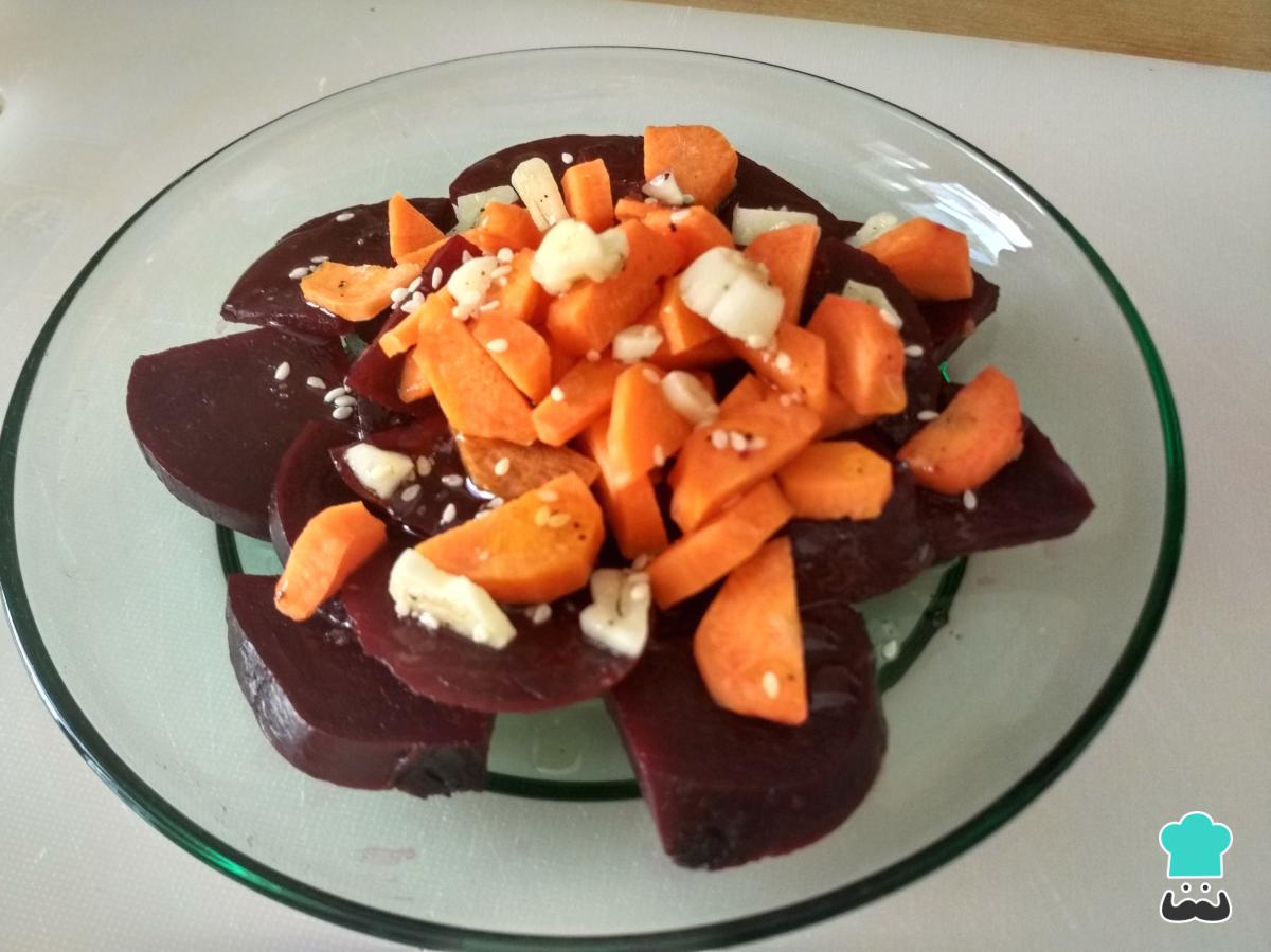 Receta de Ensalada de remolacha y zanahoria cruda