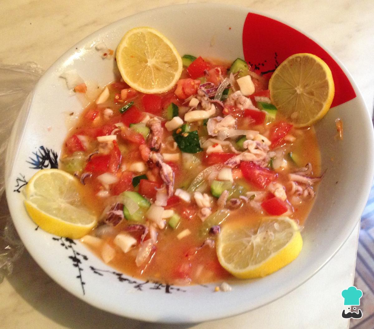 Receta de Ceviche de pulpo y camarón