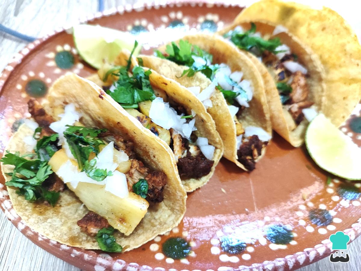 Receta de Tacos al pastor con piña