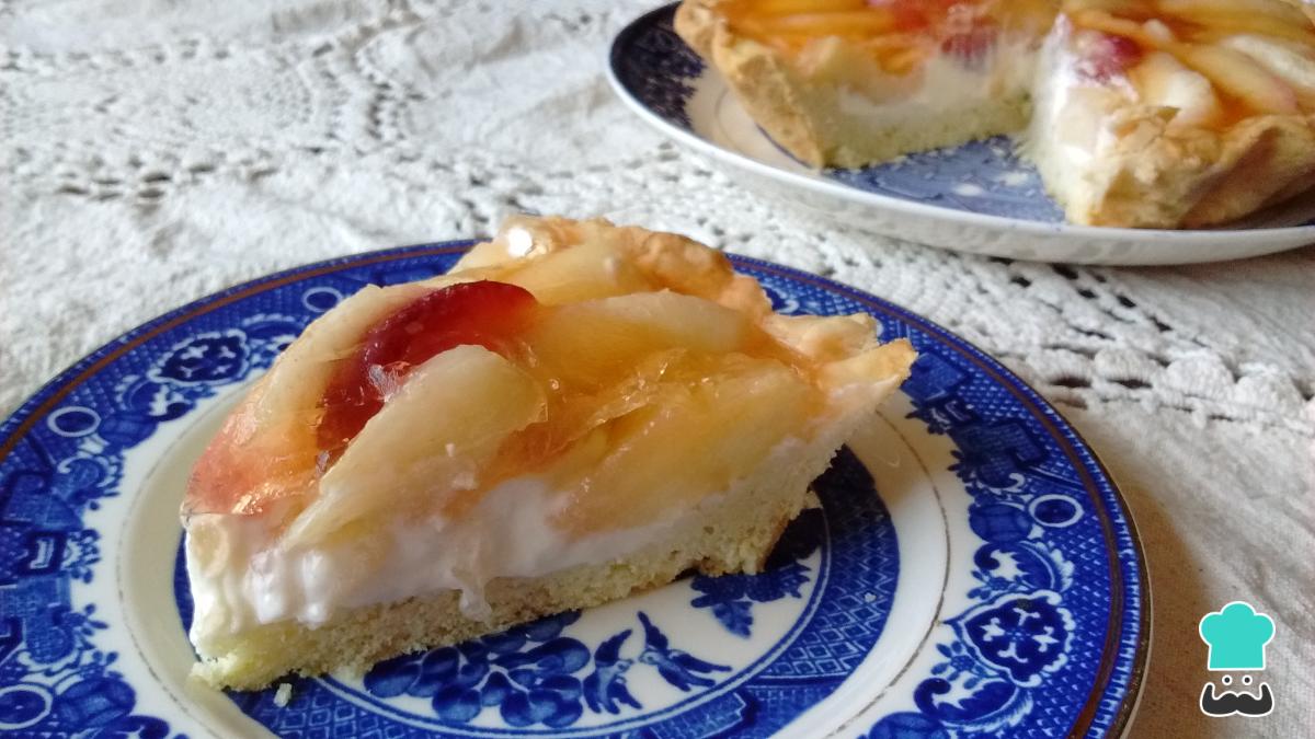 Receta de Tarta de duraznos con gelatina