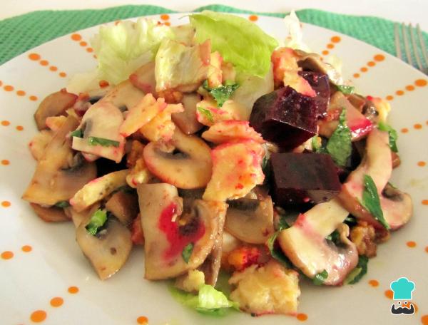 Receta de Ensalada de champiñones y remolacha - Paso 5