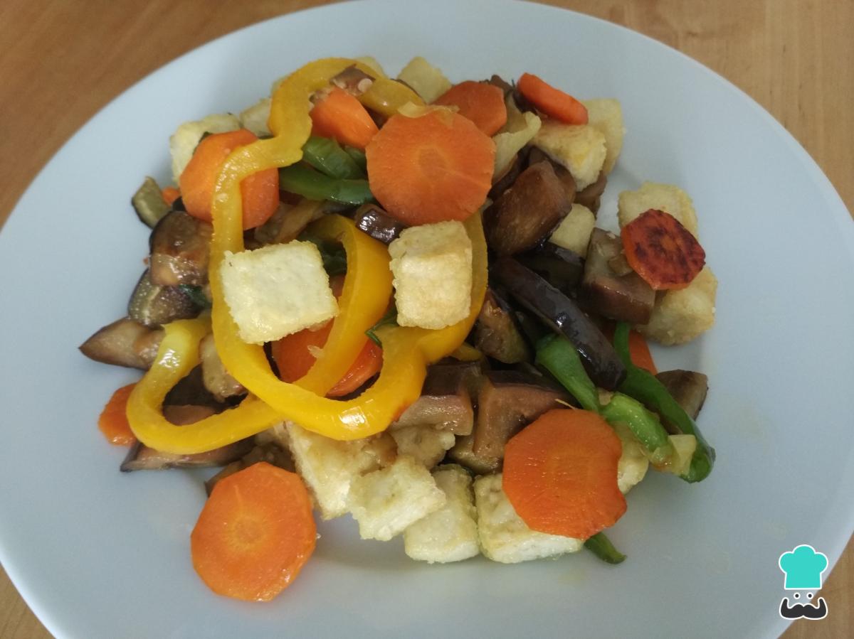 Receta de Verduras salteadas con tofu
