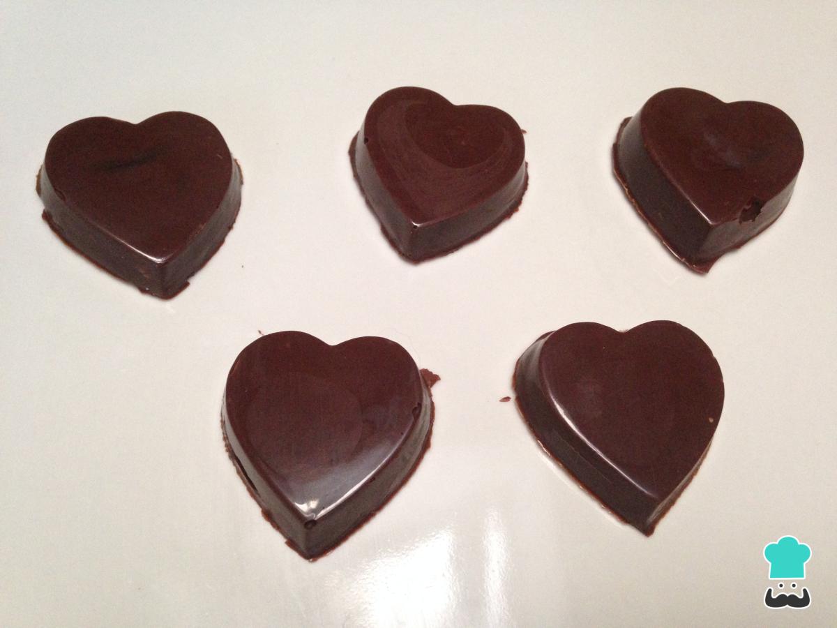 Receta de Bombones en forma de corazón