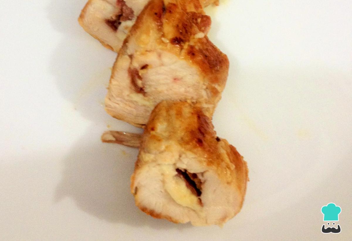 Receta de Pechugas rellenas con jamón ibérico y queso