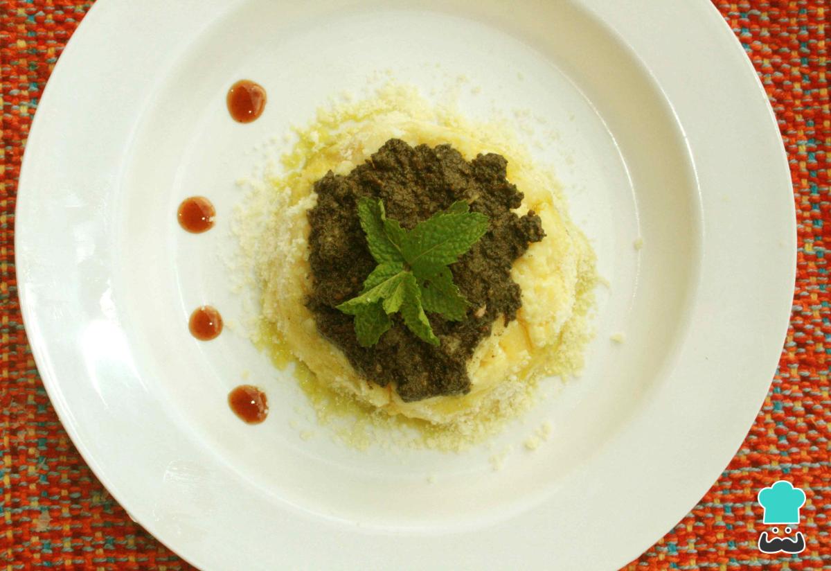 Receta de Puré de papas al pesto