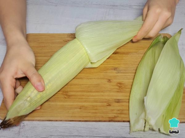 Receta de Humita en chala - Paso 1