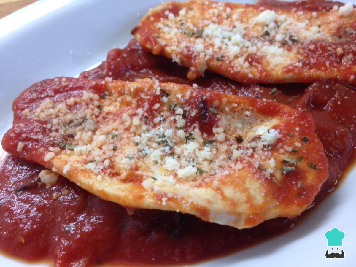 Receta de Pechuga de pollo en salsa de tomate