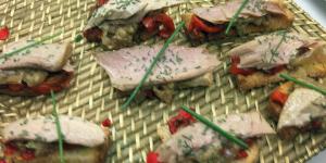Pintxo de escalivada y ventresca