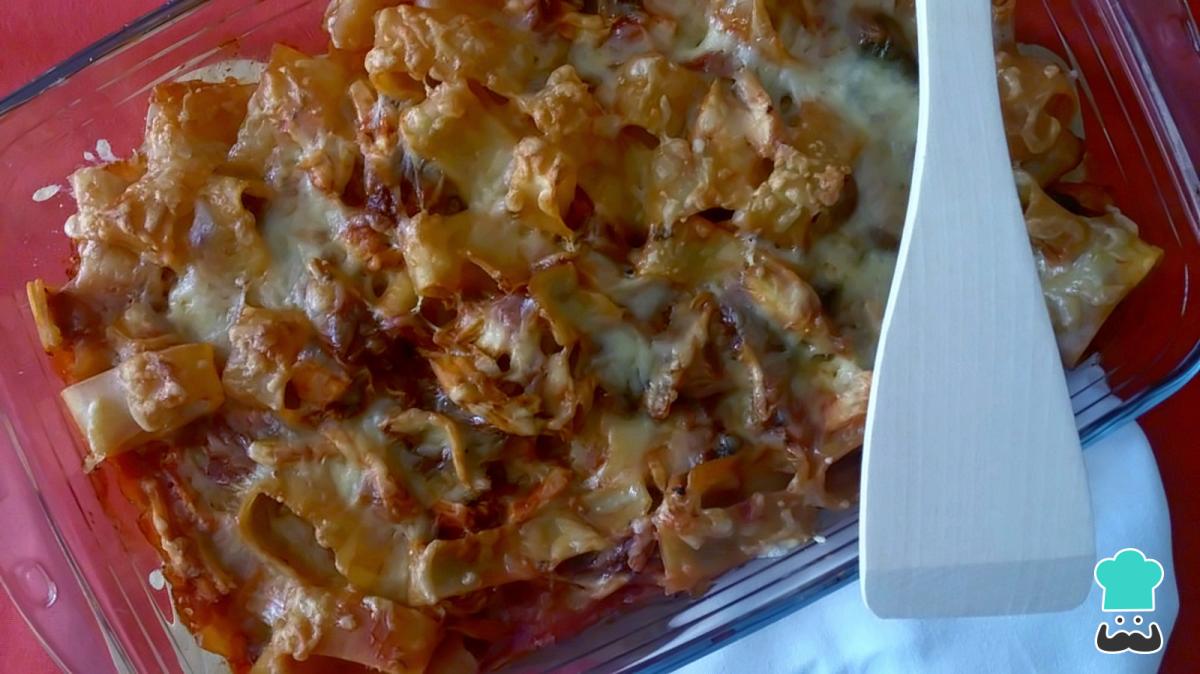 Receta de Pasta con pollo y verduras al horno