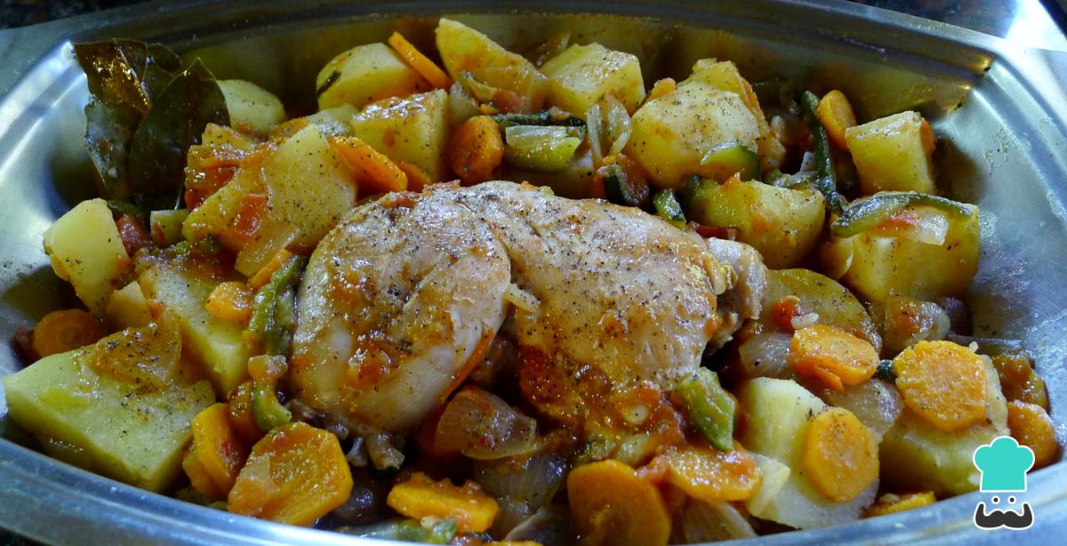Receta de Pollo guisado con Patatas