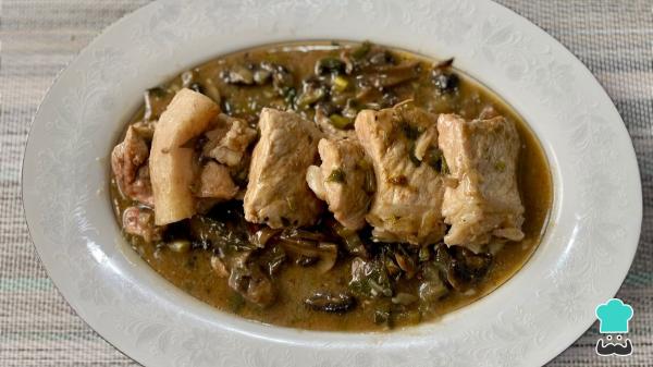 Receta de Solomillo de cerdo con champiñones y vino blanco - Paso 6