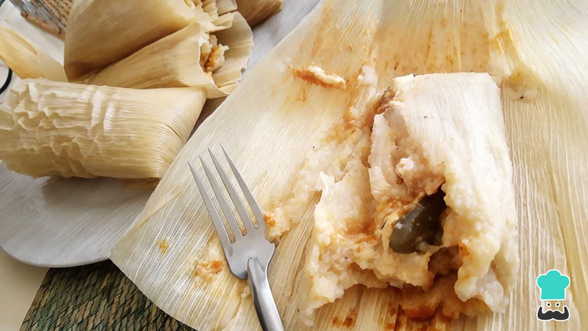 Receta de Tamales de rajas con queso