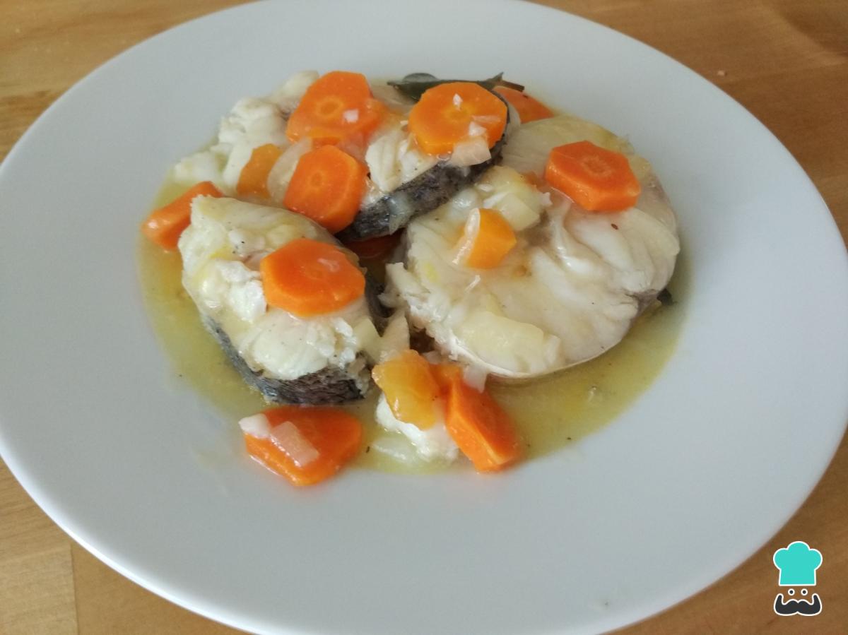 Receta de Merluza en salsa de zanahoria