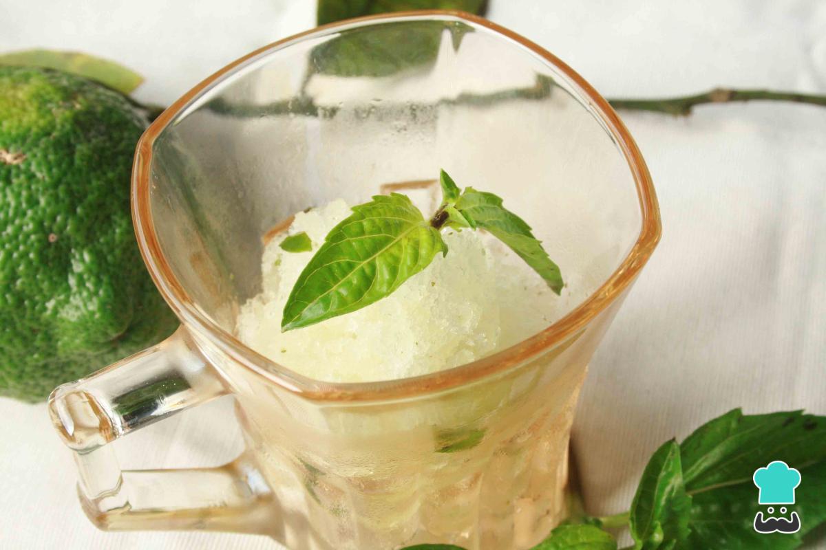 Receta de Sorbete de limón con albahaca