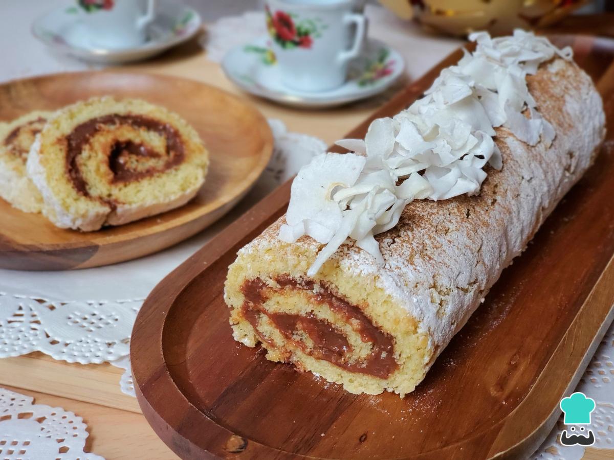 Receta de Arrollado de dulce de leche