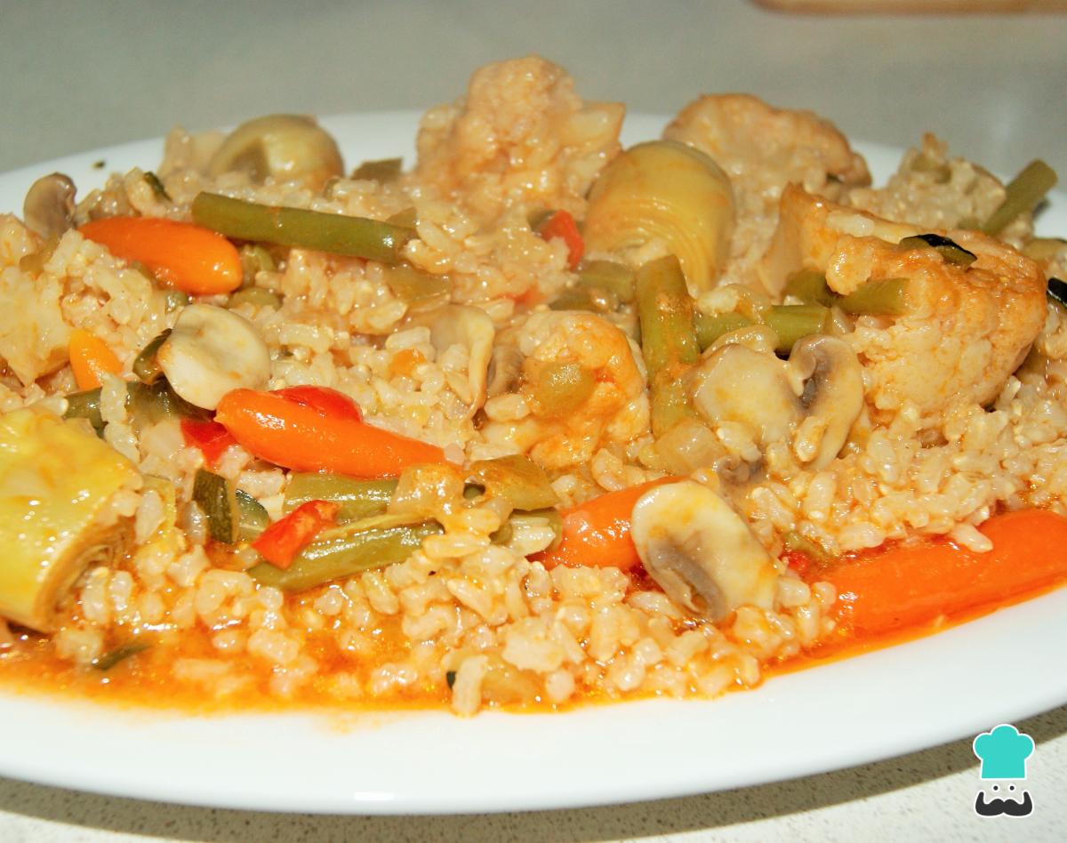 Receta de Arroz integral con verduras paso a paso