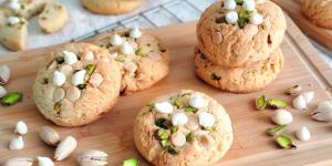 Receta de Galletas de pistacho y chocolate blanco: crujientes, tiernas y muy fáciles de hacer