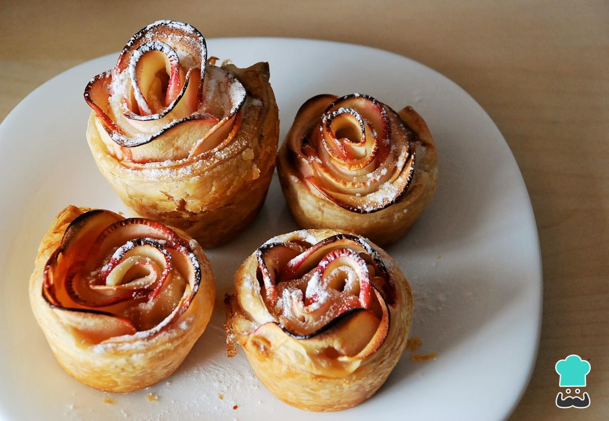 Receta de Rosas de manzana y hojaldre