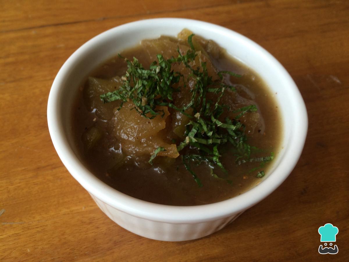 Receta de Chutney de manzana y cebolla