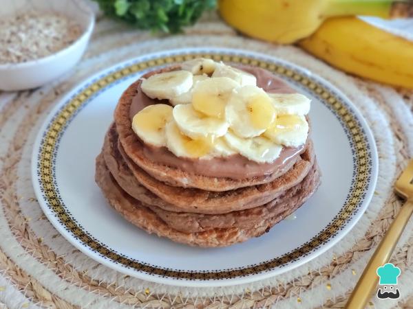 Receta de Tortitas de plátano y avena sin huevo