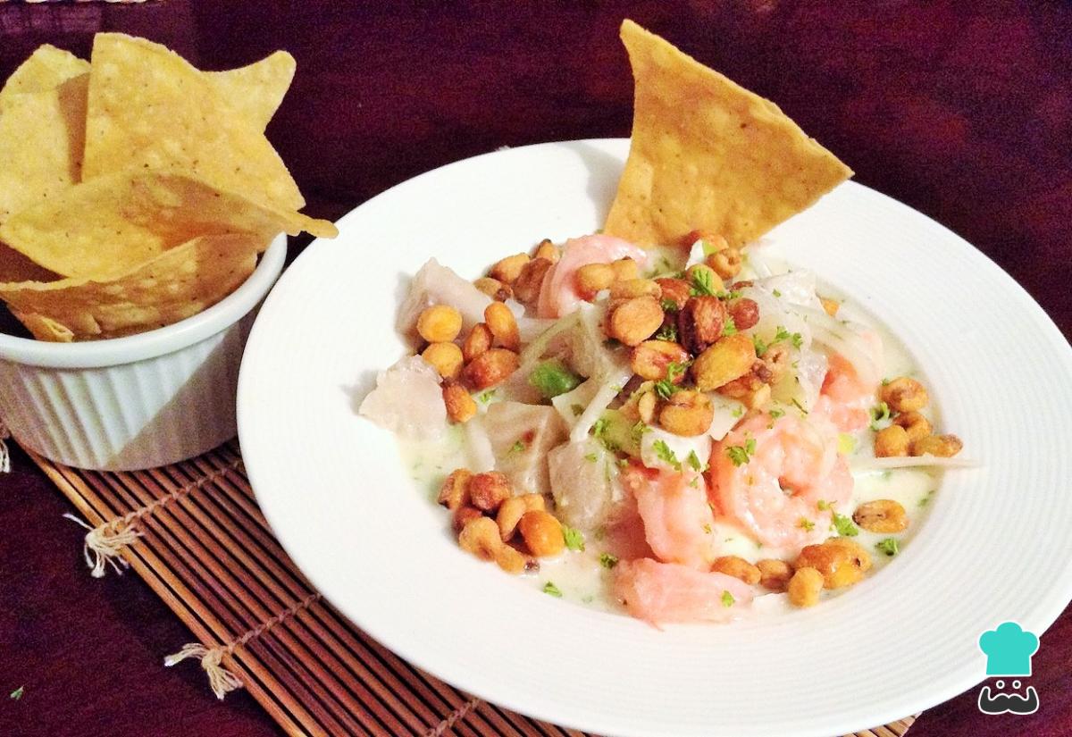 Receta de Ceviche de camarón y merluza