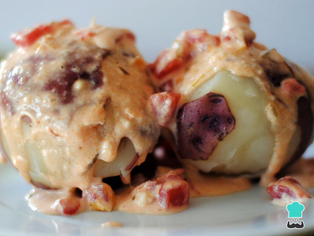 Receta de Papas chorreadas caseras