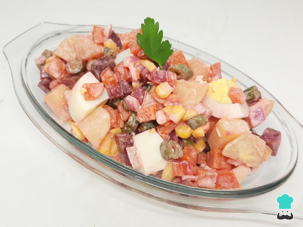 Receta de Ensalada rusa dominicana