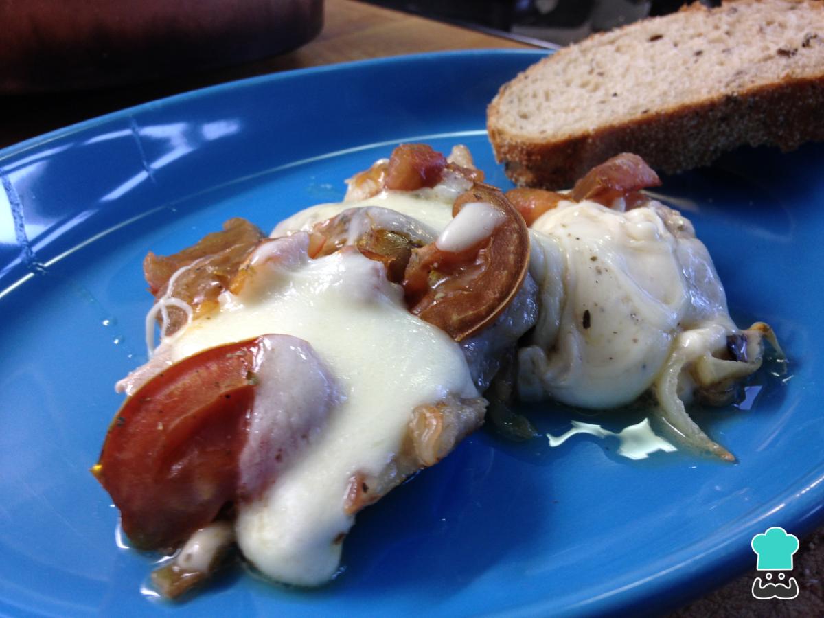 Receta de Secreto de cerdo al horno con queso