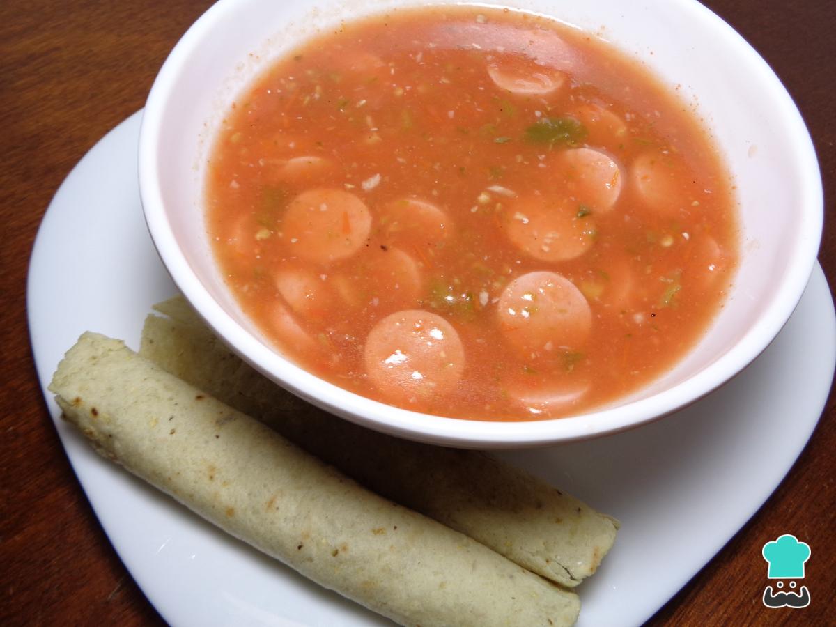 Receta de Salchichas en caldillo de jitomate
