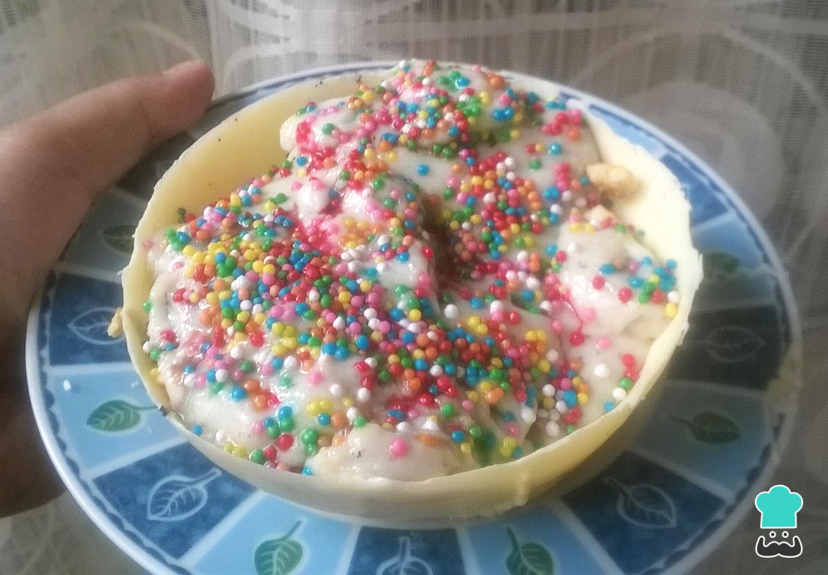 Receta de Canasta de chocolate blanco