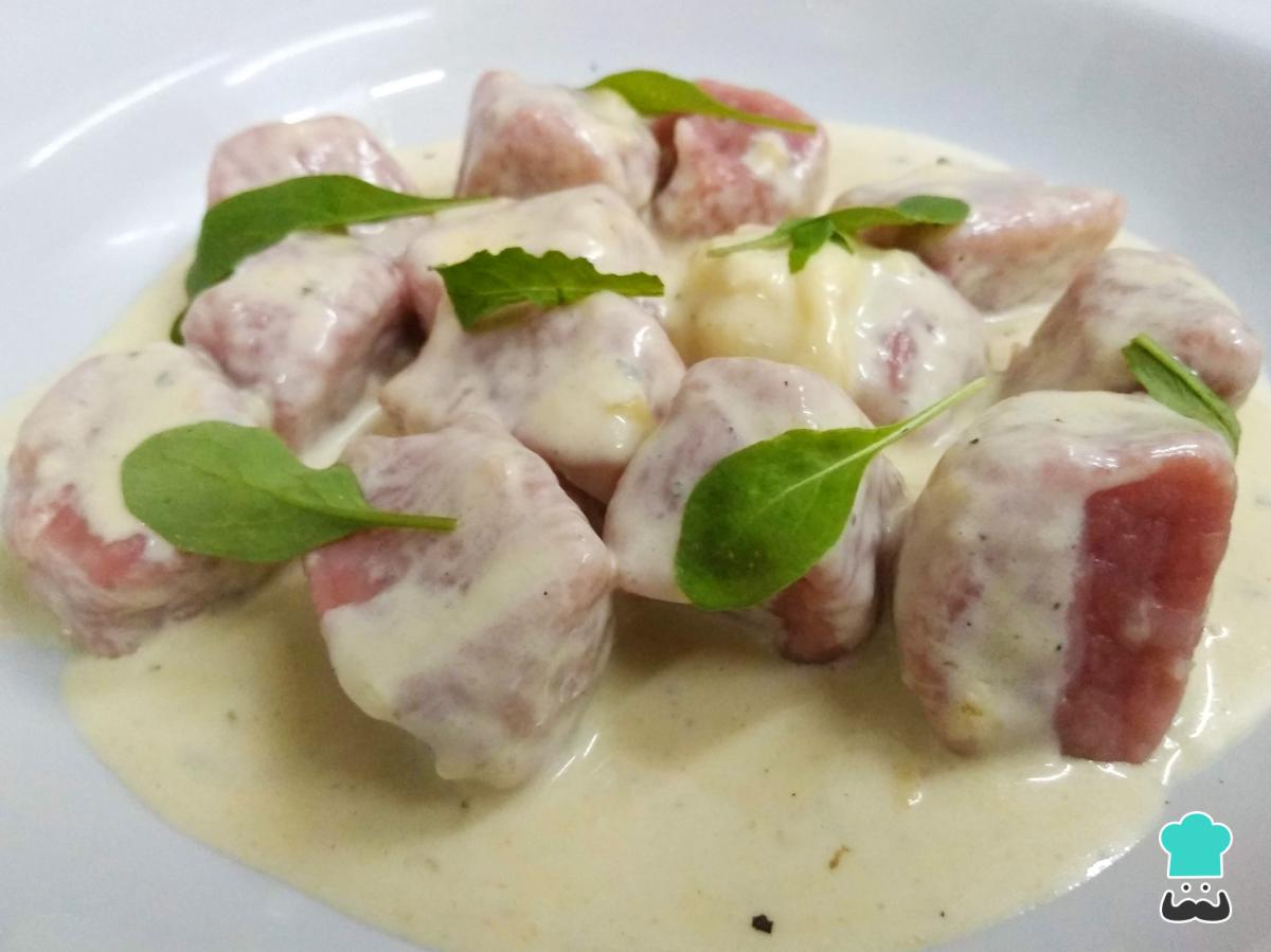 Receta de Ñoquis de remolacha