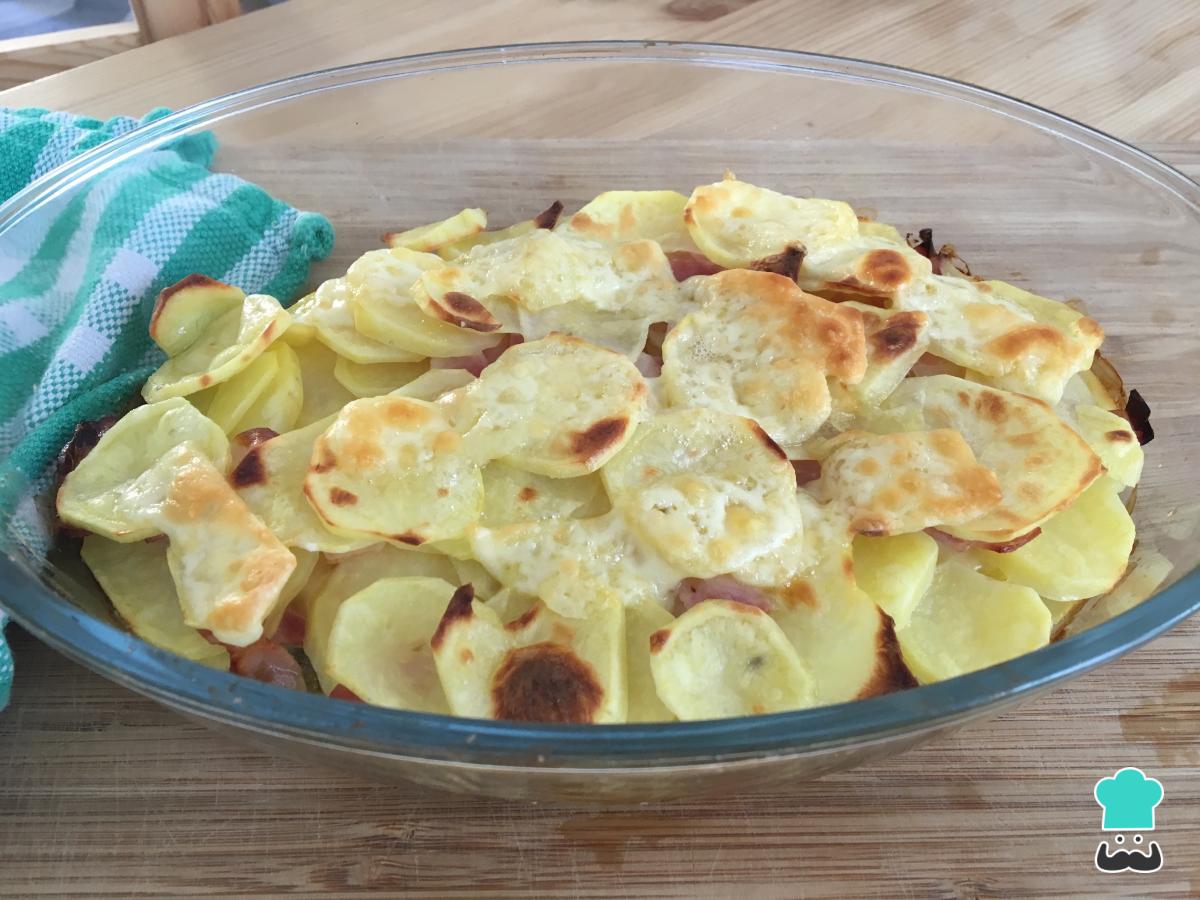 Receta de Papas gratinadas con bacon