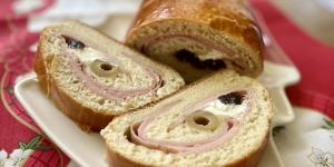 Receta de Pan de jamón con queso crema