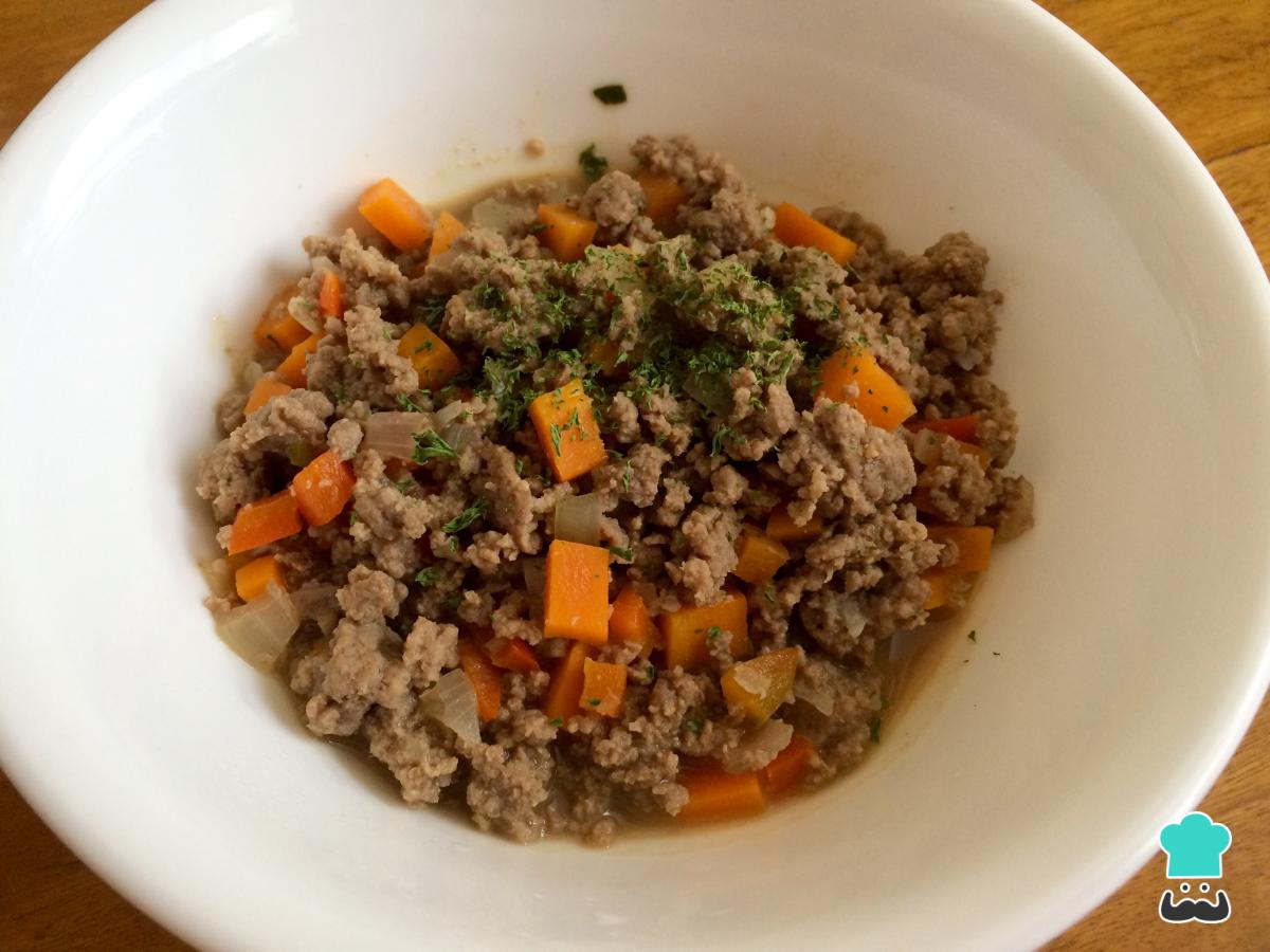Receta de Carne molida con verduras
