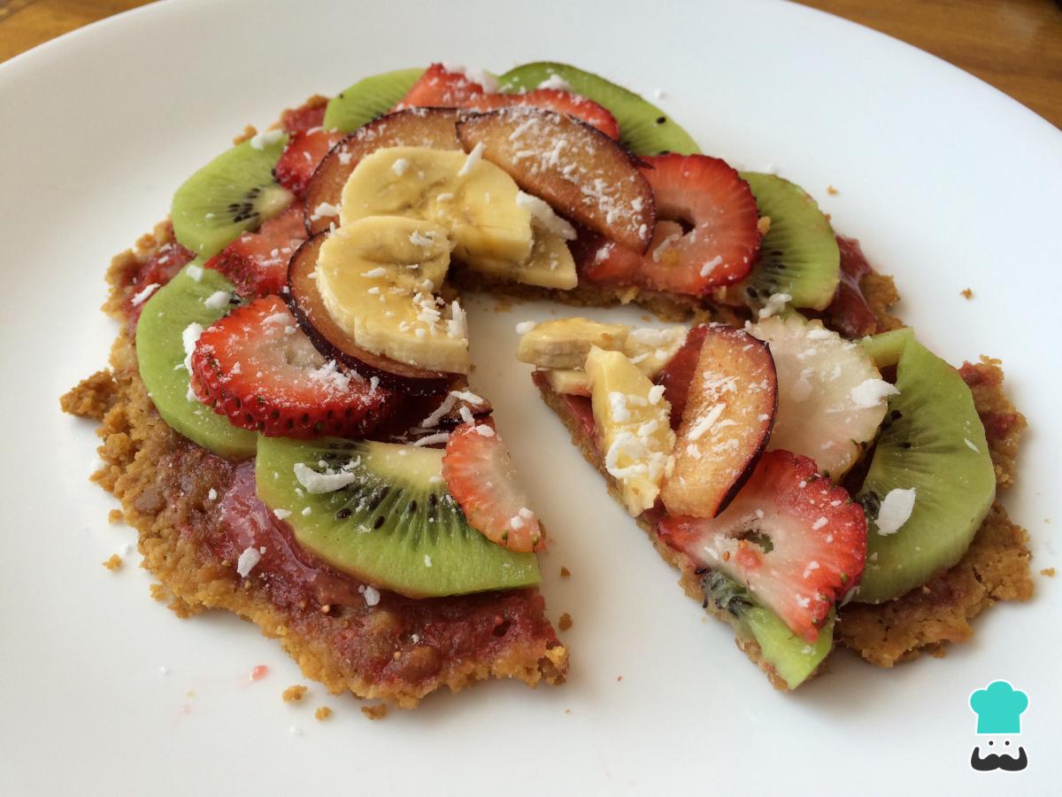 Receta de Pizza de frutas para niños