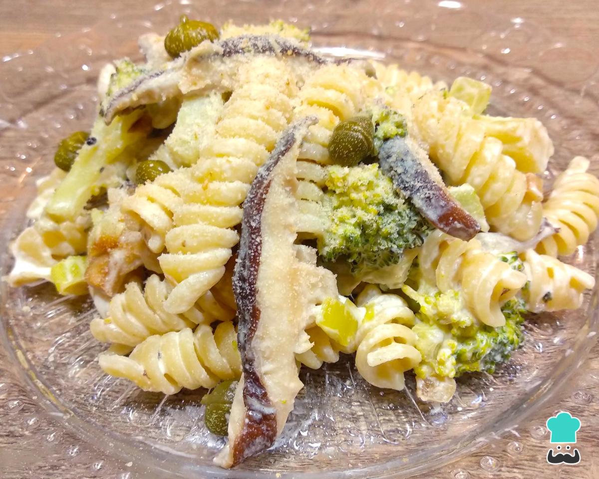 Receta de Pasta con shiitake y nata