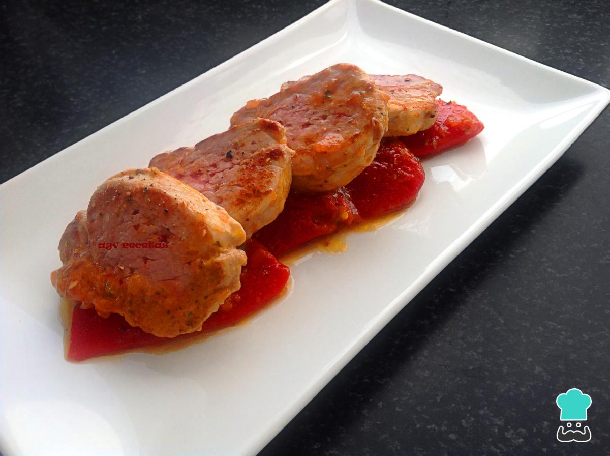 Receta de SOLOMILLO IBERICO CON PIQUILLOS