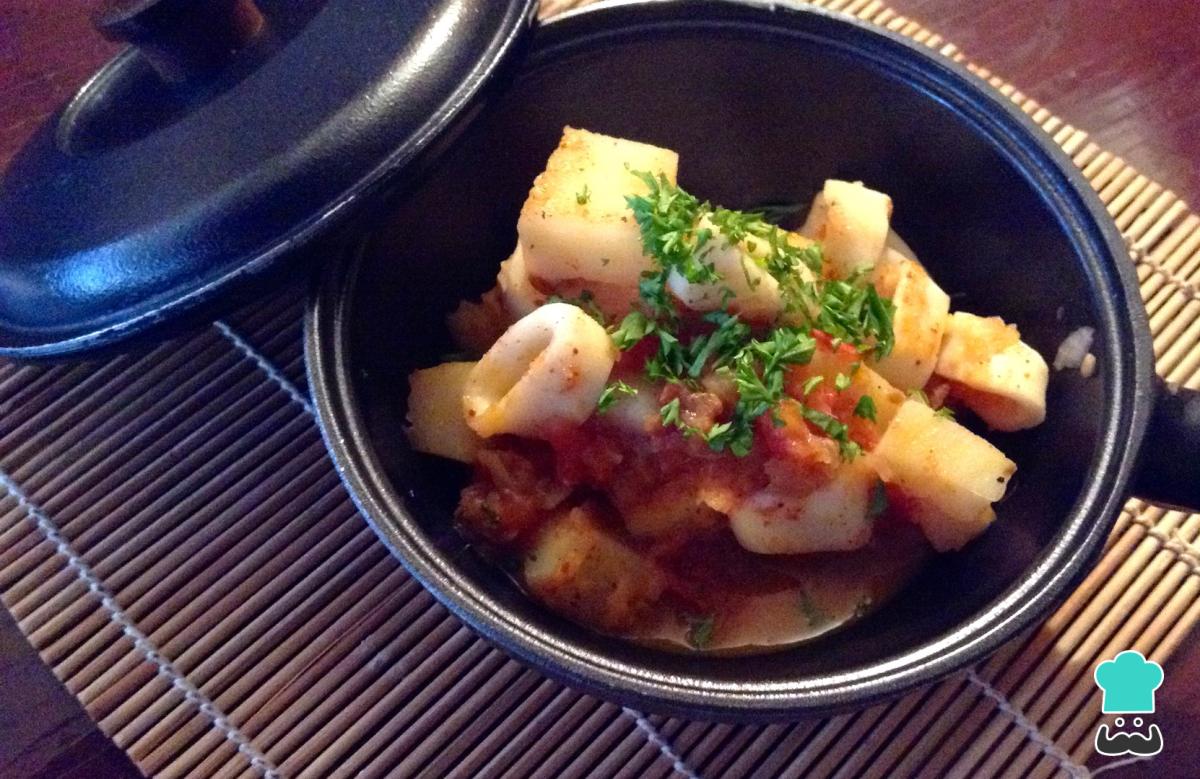 Receta de Calamares con patatas
