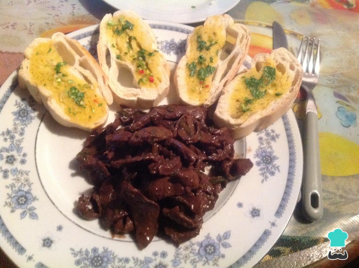 Receta de Corazón de ternera al vino