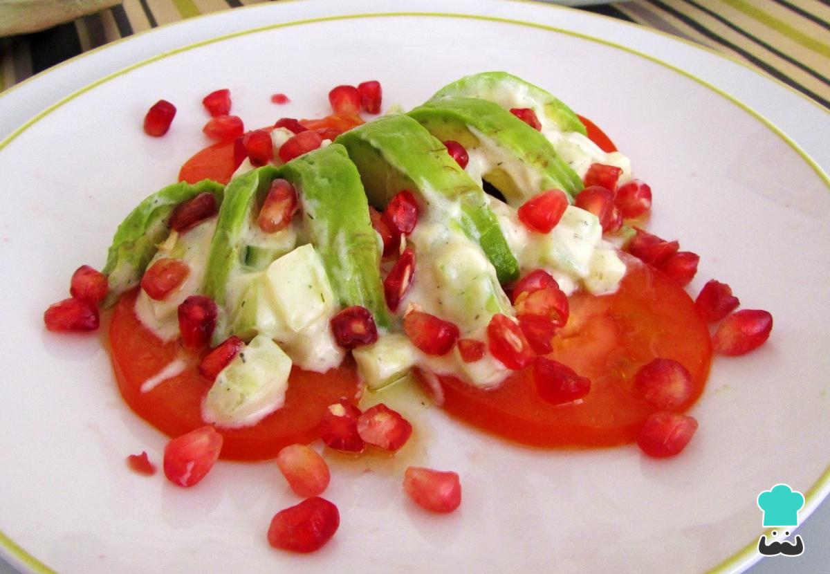 Receta de Ensalada de aguacate y granada