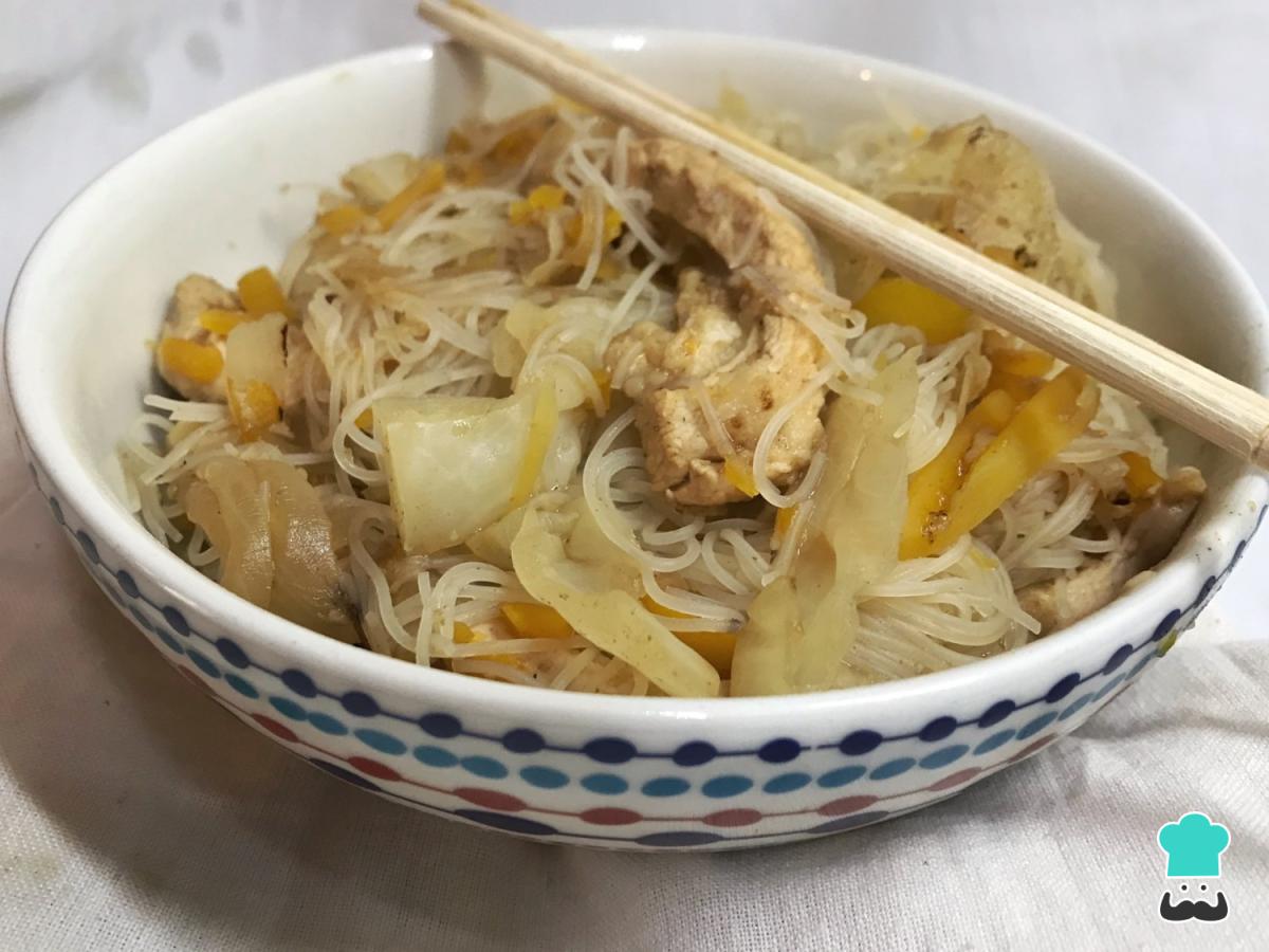 Receta de Chow mein de pollo