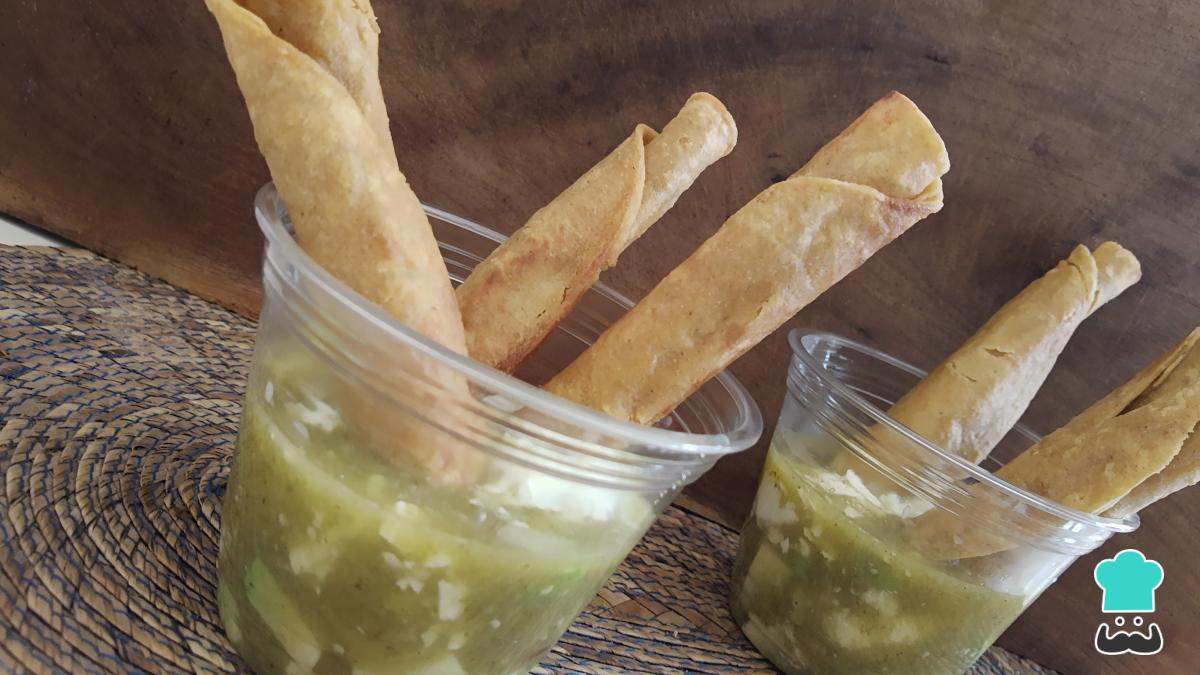 Receta de Flautas en vaso