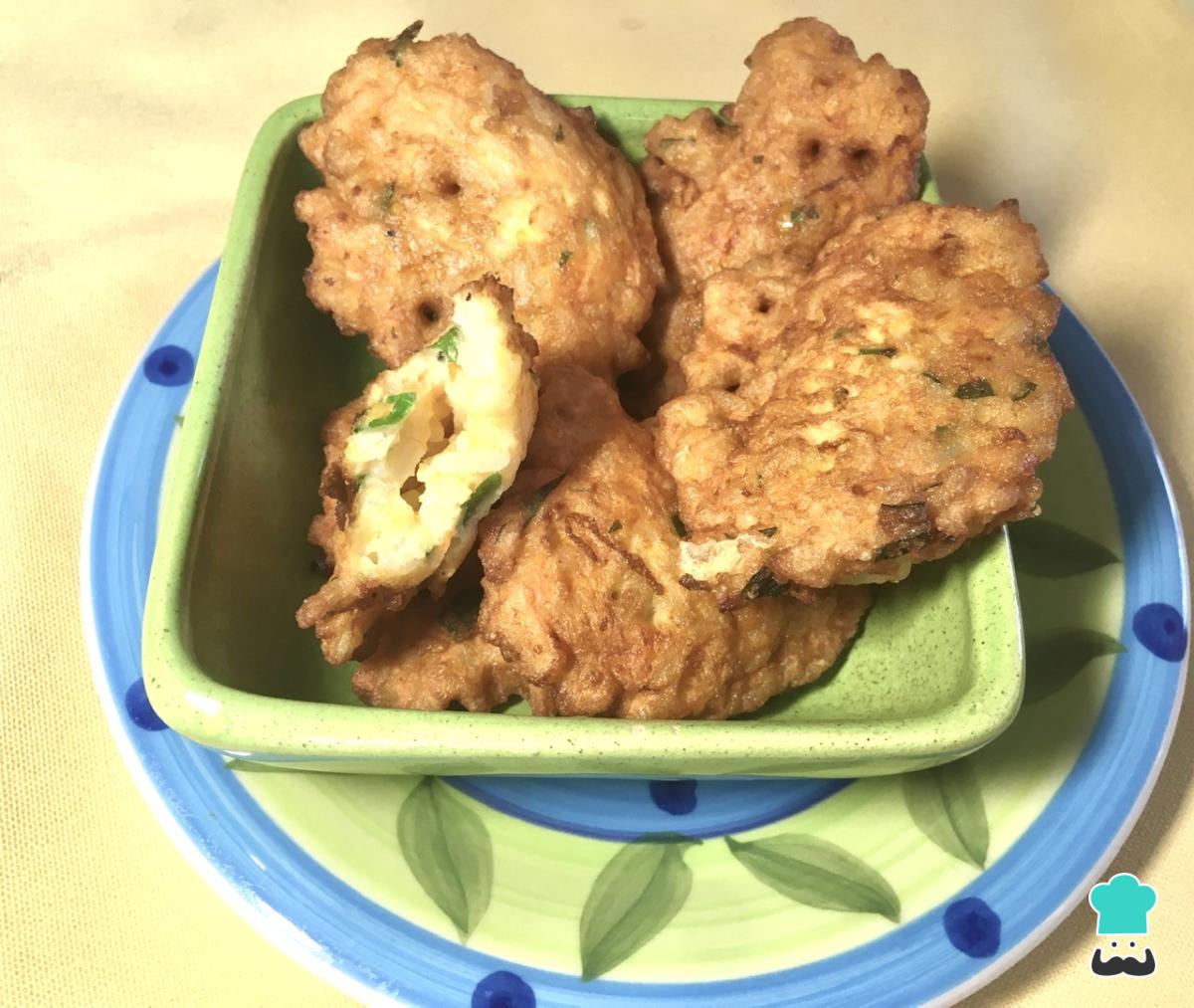 Receta de Buñuelos de arroz y queso